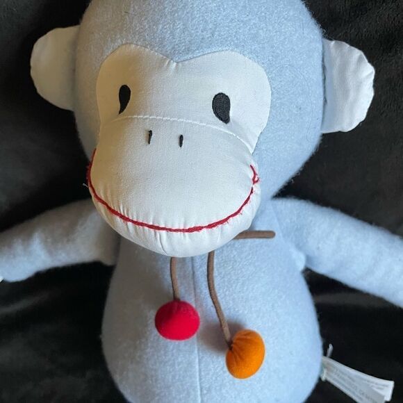 POTTERY BARN KIDS BLUE MONKEY SWINGING STUFFED ANIMAL PLUSH RARE RETIRED TOY PBK - Picture 3 of 5